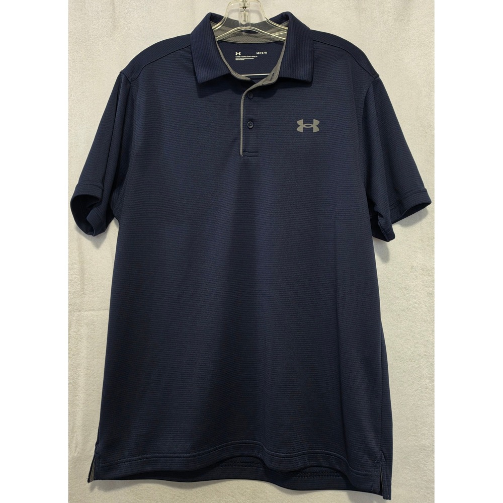 Under Armour Mens Loose Fit Performance Polo Shirt Navy Blue Large LG/G/G